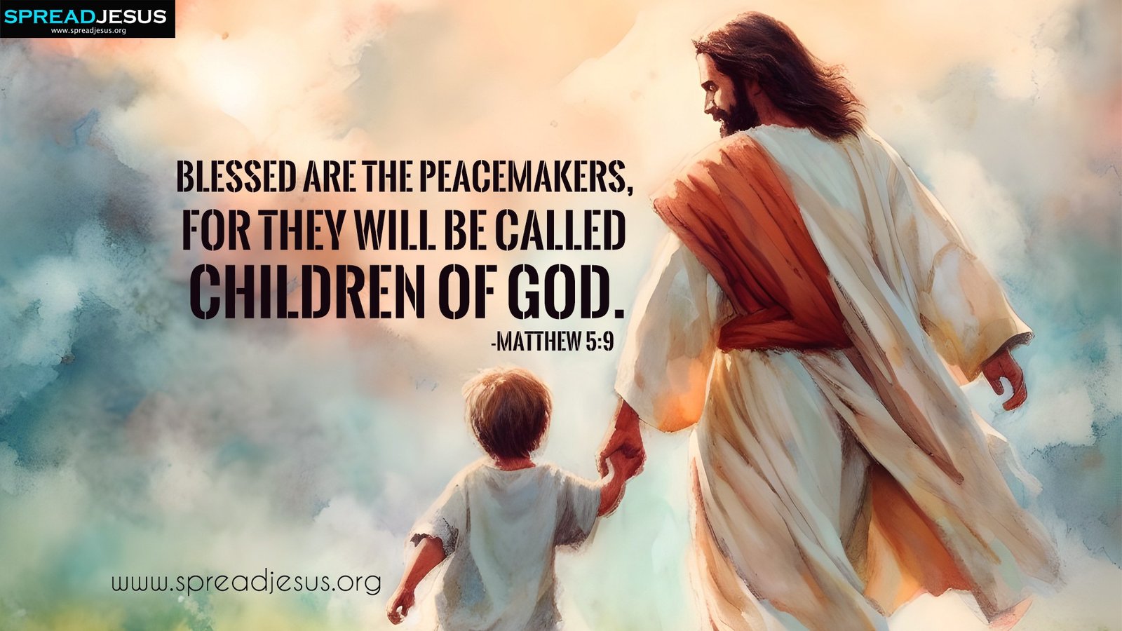 Children Of God Inspirational Bible Quotes For Peaceful Wallpaper Matthew 5 9 - Free Christian Wallpaper Download