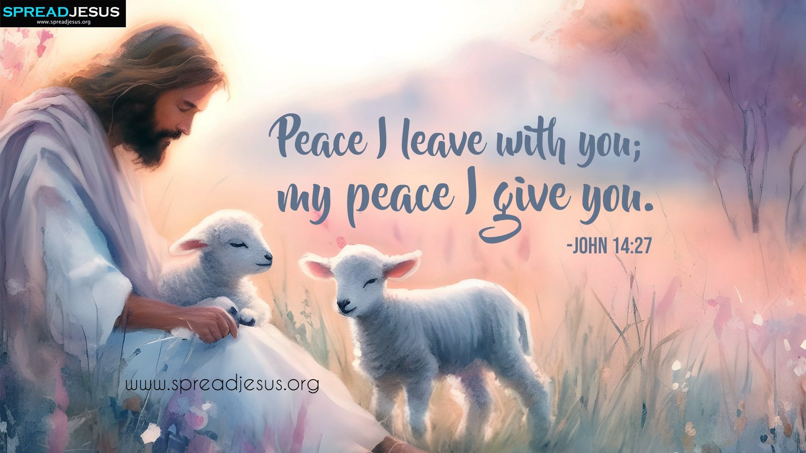 Inspirational Jesus Quotes Peaceful Bible Verses For Wallpaper John 14 27 - Free Christian Wallpaper Download