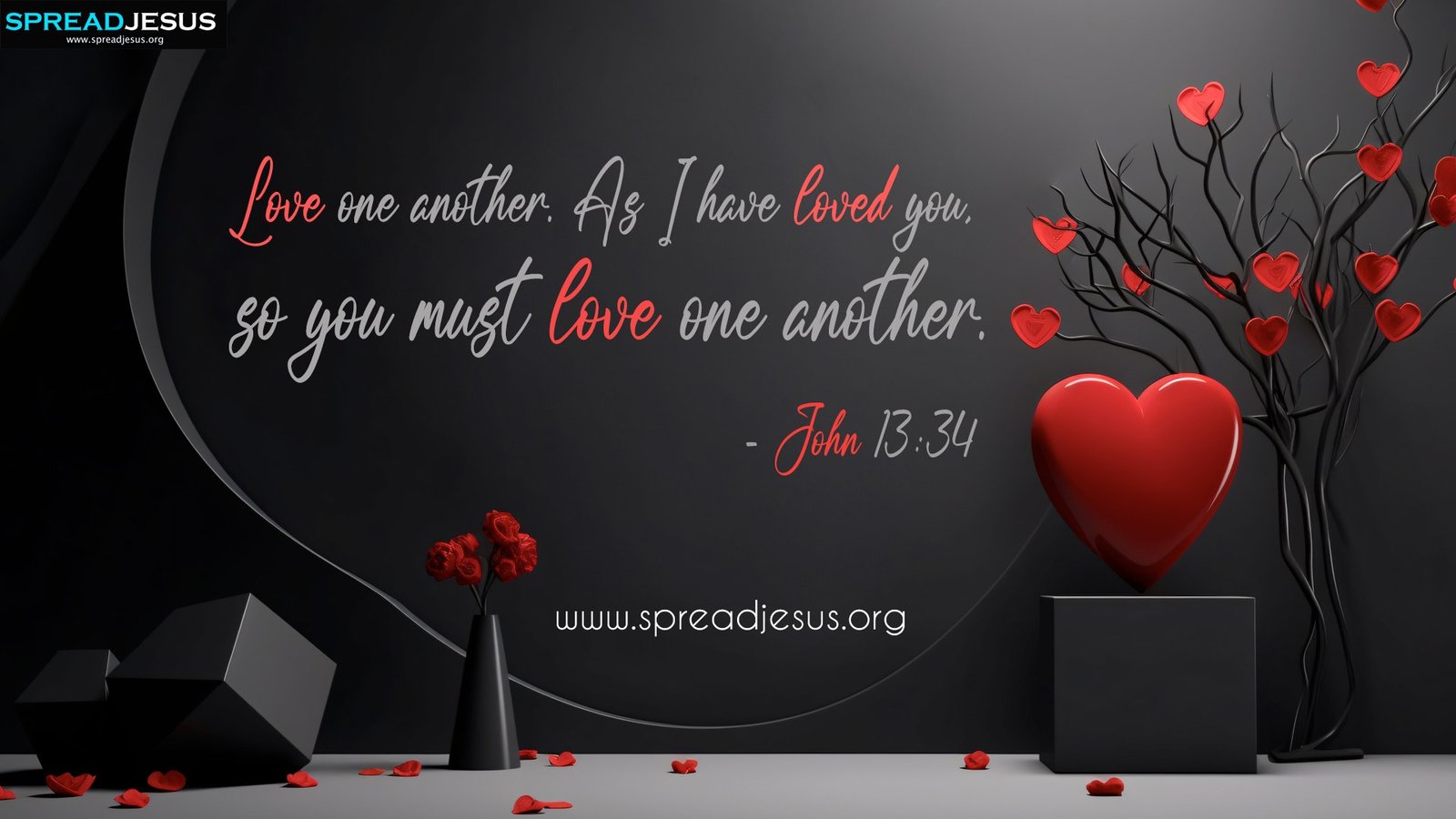 Jesus Bible Quotes Wallpapers John 13 34 - Free Christian Wallpaper Download
