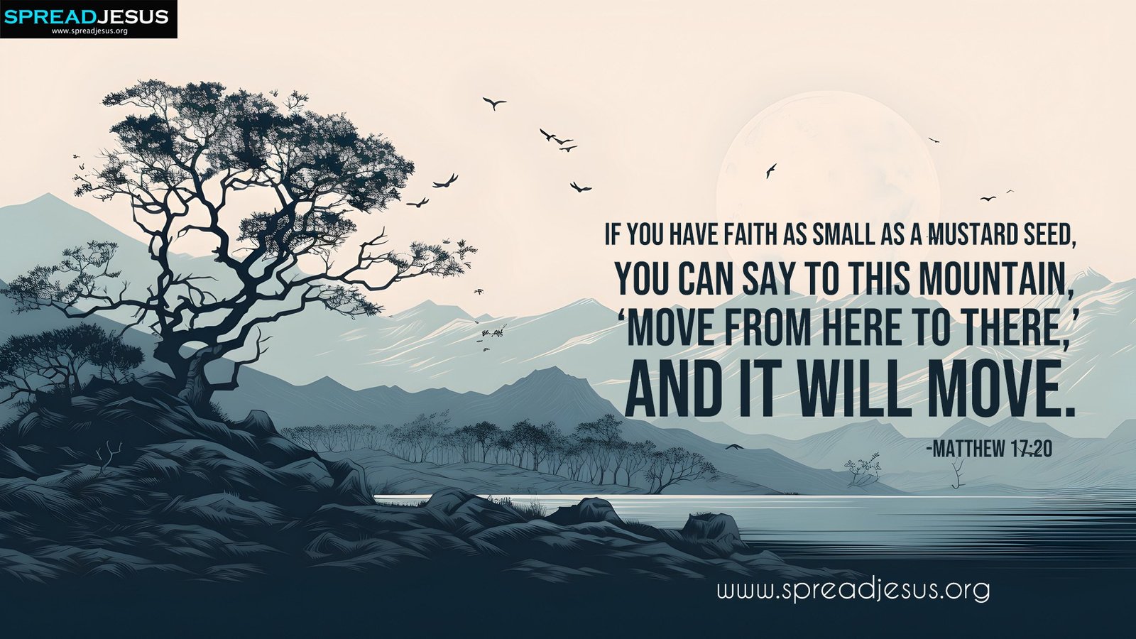 Jesus Christ Bible Quote Wallpapers Matthew 17 20 - Free Christian Wallpaper Download